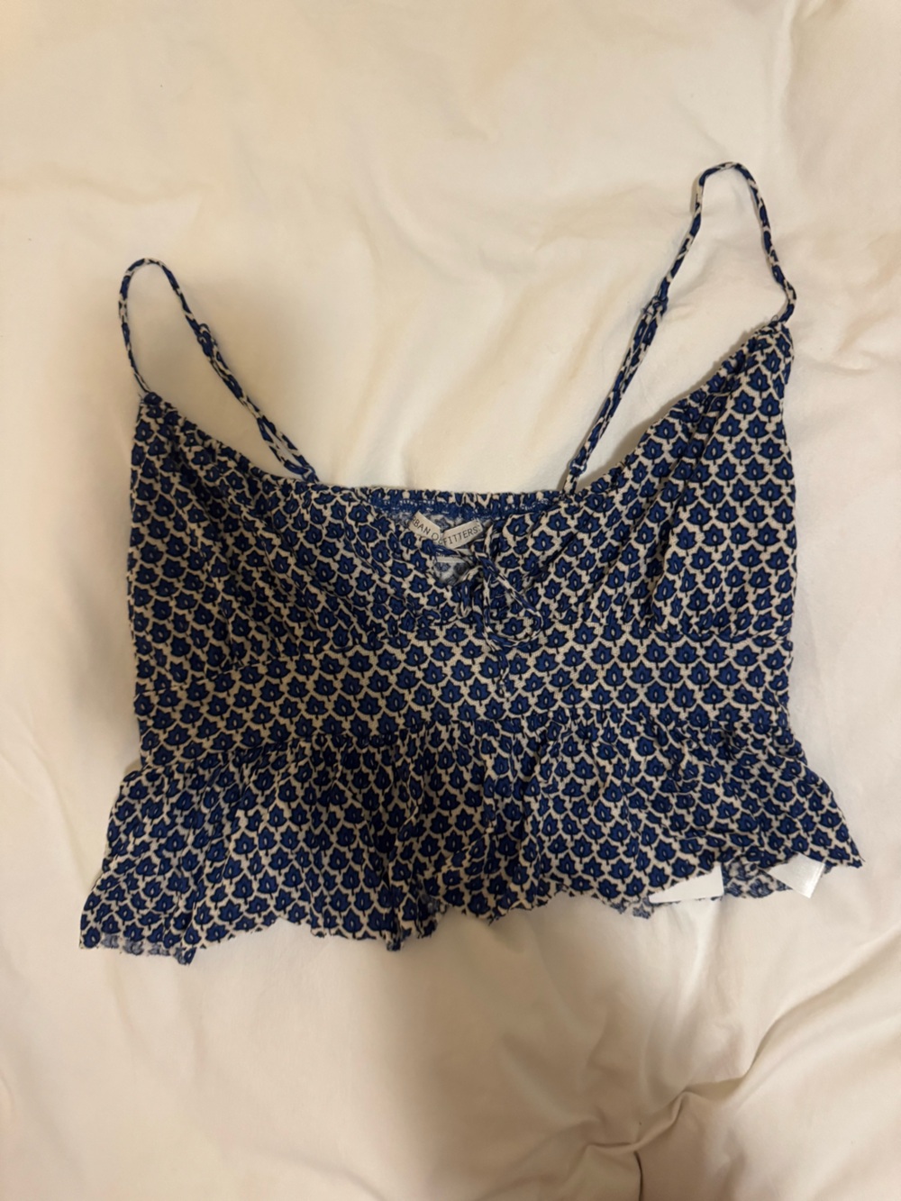 Urban outfitters blue floral tank top size M, new with tags